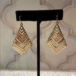 Gold Geometric Statement Earring